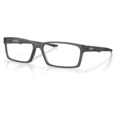 Imagem de Óculos de Grau Oakley Overhead Satin Grey Smoke-Masculino