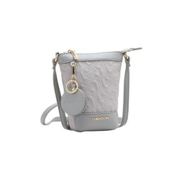 Imagem de Bolsa Feminina Transversal P Chenson CG84780 Heart Cool Cor: Cinza, Ci