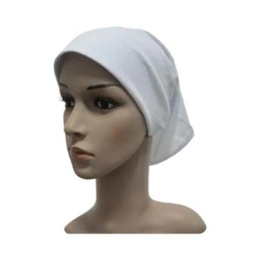 Imagem de Chapéu Tubular Feminino Hijab - Elástico, Cor Lisa e com Lenço de Pape