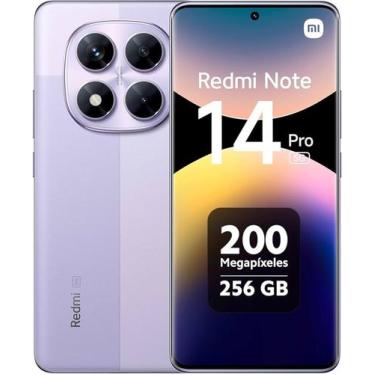 Imagem de Redmi Note 14 Pro 5G Lavender Purple 8GB RAM 256GB, Bateria 5000mAh, 6