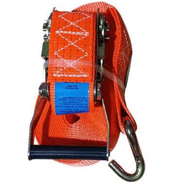 Imagem de Kit Cinta Catraca Amarracao 10T Laranja Gancho J 100MM X 9MT BAP