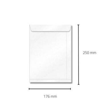 Imagem de Caixa com 250 Envelope Branco 176x250 OF25 - Scrity