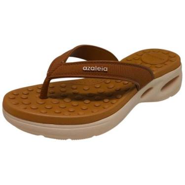 Imagem de Tamanco Feminino Casual Conforto Ergonômico Azaleia Serena, Marrom, Pe