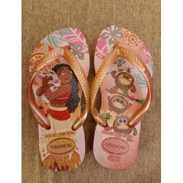 Imagem de Chinelo Havaianas Infantil Slim Princesas, Rosa clay, 25/26