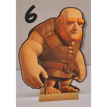 Imagem de Kit 6 Enfeites de Mesa Decoração Festa Clash of Clans Royale Mobile Jo