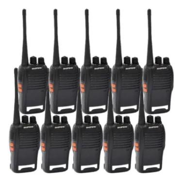 Imagem de Kit 10 Radio Walk Talk Comunicador 16 Ch 12km Baofeng 777s Homologação: 25481602799