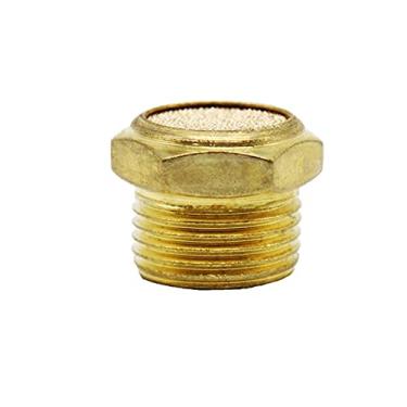 Imagem de 2 pcs lustro de escape de bronze longo tipo de aceleração curta tipo silenciador peças pneumáticas montando conector redutor filtro de ruído YYDFPIIA (Color : Short, Specification : 1/8")