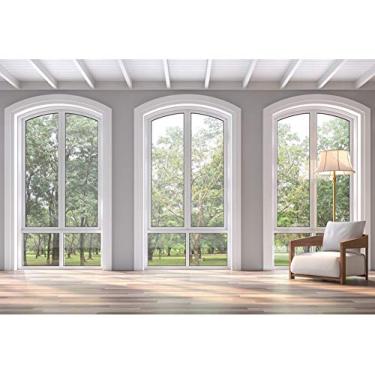 Imagem de Yeele 1,98 x 2,02 m Fundo de Janela Faixa Francesa Sala de Estar Sofá Interior Fotografia Fundo Móveis Moderno Decoração de Apartamento Residência Villa Photo Studio Adereços