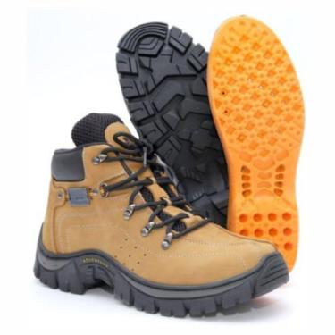 Bota Coturno Caterpillar Adventure Couro Legítimo + Palmilhas Gel. Unissex.  (34, Amarelo) : : Moda