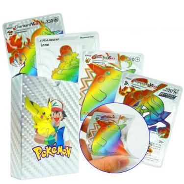 Imagem de 55 Cartas De Pokemon V, Vmax, Gx, Pikachu, Charizard, Mewtwo Deck Card