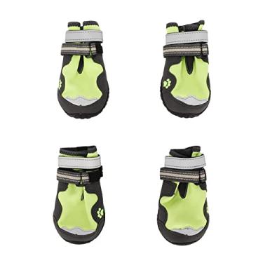 Imagem de 4 Peças Sapatos para Cachorro, Botas para Cachorro à Prova D'água e Respiráveis ​​com Tira Reflexiva para Caminhadas e Caminhadas (8)