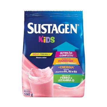 Imagem de Sustagen Kids Complemento Alimentar Morango Sachê 190G