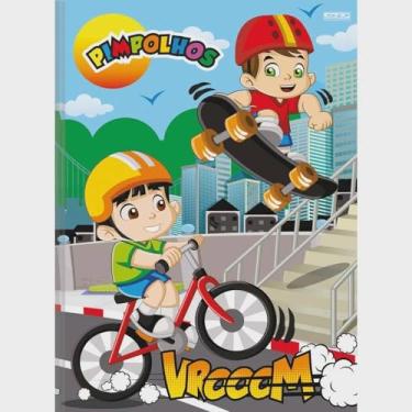 Imagem de Caderno brochura costurado 1/1 Capa Dura 96 folhas Pimpolhos Masculino