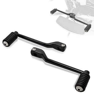 Imagem de FOVPLUE Alavancas de câmbio de calcanhar/dedo do pé com pinos de câmbio, pinos dianteiros + traseiros para Harley '86-'17 FL Softail, 88-Later Touring CVO Road Glide Street Glide Electra Glide Road