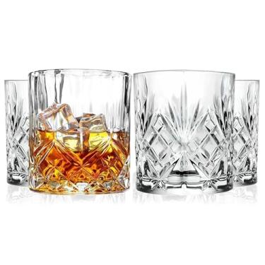 Imagem de Barski Copos de uísque – Vidro duplo antiquado – Conjunto de 4 copos Lowball – Copos de cristal DOF – Para Scotch – Bourbon – Água – Bebidas – Copos para beber – 300 ml, Feito na Europa