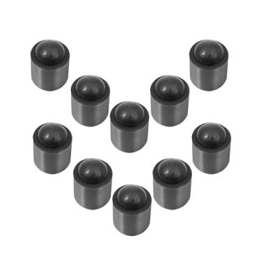 Imagem de kowaku 10 pçs capa de ponta de snooker, parte protetora de hastes de sinuca, capa de proteção de bilhar leve protetor de borracha de ponta de taco de piscina, preto