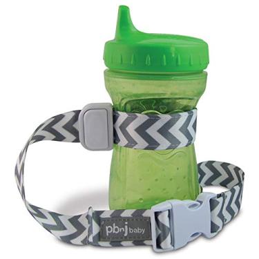 Imagem de PBnJ Baby SippyPal Sippy Cup Strap Holder Leash Tether (1 Gray Chevron)