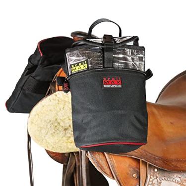 Imagem de TrailMax Bolsas médias de cavalo para sua sela ocidental; bolsas isoladas para cavalos; bolsa de sela para câmera ou celular; segura com alças; serve para selas ocidentais/resistentes, tubulação