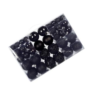 Imagem de Enfeites de Bola de Natal 100 Peças, Festa de Feriado, Decorações de árvore de Natal, Decoração de Casamento, Bolas de Plástico Coloridas Vibrantes (Preto)