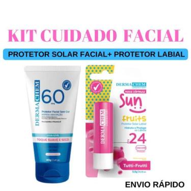 Imagem de Kit Protetor Solar Facial e Labial Dermachem
