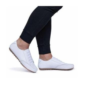 Imagem de Mocassim Feminino Couro Confort Sem Cadarço Com Elástico Sem Salto mocacin-Feminino