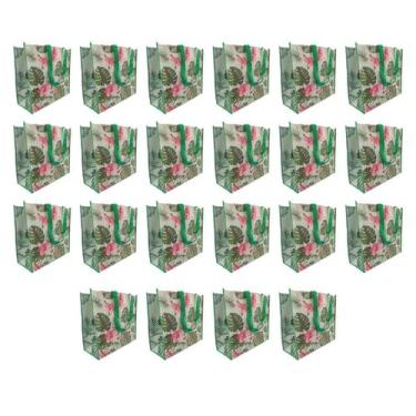 Imagem de Bolsa Ecologica Sacola Ecobag Kit 22 Unidades Mercado Dobravel Compras