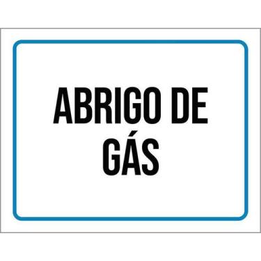 Imagem de Kit 3 Placas Sinalização Ambiente Abrigo De Gás - Sinalizo