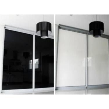 Imagem de Adesivo Blackout Branco Verso Preto Rolo Lavável Impede Luz Solar de J