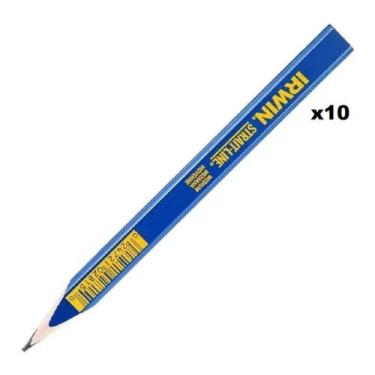 Imagem de Kit Lápis Carpinteiro Marceneiro Profissional Com 10 Peças Irwin