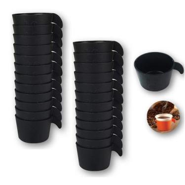 Imagem de Conjunto Copete 24 Porta Copos Descartável Cantinho Café Plástico Pret