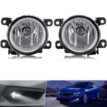 Imagem de MotorFansClub Conjunto de farol de neblina dianteiro adequado para Honda Civic 2016 2017 2018 farol de neblina dianteiro kit de luz de neblina lado esquerdo e direito