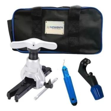 Imagem de Kit Flangeador Excêntrico 1/4 À 3/4 com Cortador de tubos Rebarbado Ma