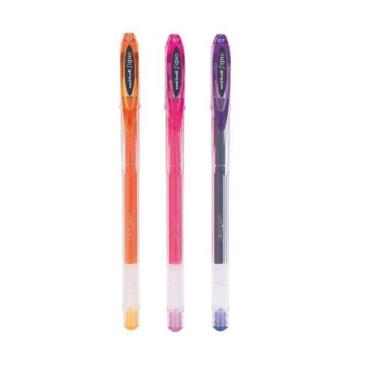 Imagem de Kit 03 Canetas Gel Uni Ball Signo Neo 0.7mm  Ponta Fina Um-120 Escrita