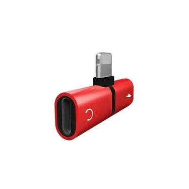 Imagem de Adaptador Cápsula Metal 2 em 1 Lightning Fone e Carregador - HRebos