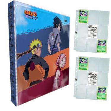 Imagem de Álbum Pasta Fichário Naruto Shippuden Capa Dura Reforçado com 20 Folha