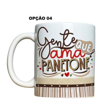 Imagem de Caneca 325ml Natal Gente que ama (panetone ou chocotone) - LARANJA E M