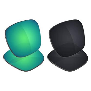 Imagem de Galvanic Lentes de reposição para óculos de sol Oakley Drop Point - Jade + preto polarizado - Pacote combo, Jade + preto polarizado - Pacote combo, 0