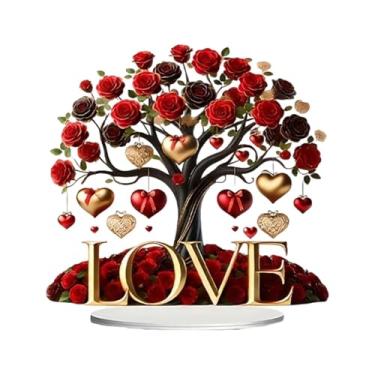 Imagem de Generic Estátua de Roseira Rose Tree Catcher Decorações Estatueta Peça Central Estante Colecionável Quarto Boêmio Ornamento Acrílico