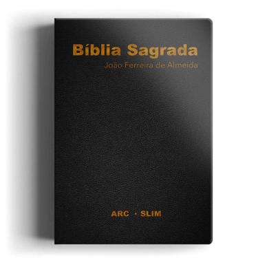 Imagem de Bíblia Sagrada - Rc - Slim - Capa Couro Preta