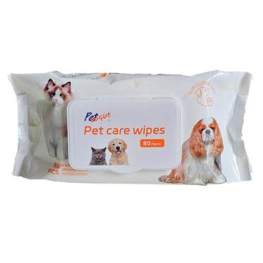 Imagem de Lenço Umedecido para Cães e Gatos Pet Vogue 20x15cm 80 Pçs - ELOO PET