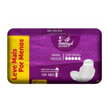 Imagem de Absorvente Feminyd Noturno Cobertura Suave com Abas 30 Unidades