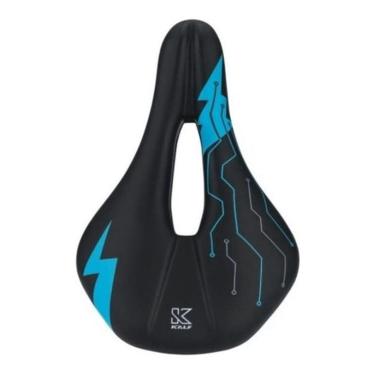 Imagem de Selim Banco Kalf Potenza Vazado Bicicletas Speed Mtb Azul