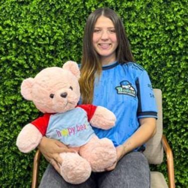 Imagem de Urso Pelúcia 55cm com Roupa Charmosa e Zíper - Presente - Toy King, Ro