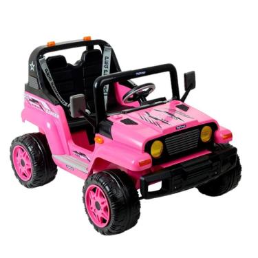 Imagem de Carro Elétrico Infantil Jipe Ranger Rosa Peg Perego 12V