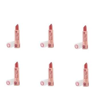 Imagem de Kit 6 Batom Colors Cor 11 Rosa Nude 3,8gr - Ramona Make Up