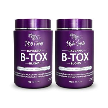 Imagem de I Belli Capelli Ravenna Tratamento Capilar B-tox para Cabelos Loiros – Sem Formol – Cirurgia Capilar – Anti-Frizz, Alinhamento – 1kg (35,2 oz), 2 Unidades