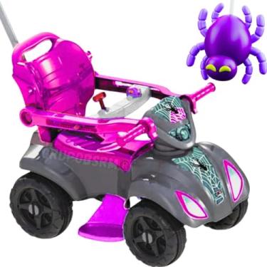 Imagem de Carrinho de Passeio Quadriciclo Infantil Andador Para Desenvolvimento inicial coordenação motora criança 1 ano bebê 12 meses presente menino menina dia das crianças natal pascoa (Cinza Menina)