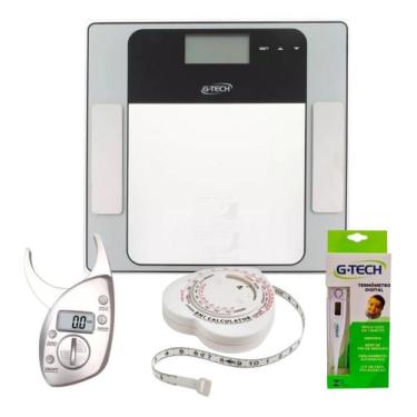 Imagem de Balança G-tech Bioimpedância + Adipometro Digital + Fita Antropometric