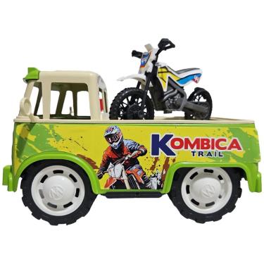 Imagem de Carrinho Kombica Grande Perua Com Moto Infantil Trail Verde