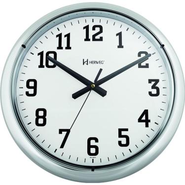 Imagem de Relógio De Parede Herweg Quartz 660128 Prata - Prata